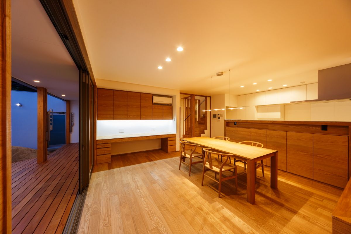 haus-slou, 一級建築士事務所haus 一級建築士事務所haus Modern dining room Wood Wood effect