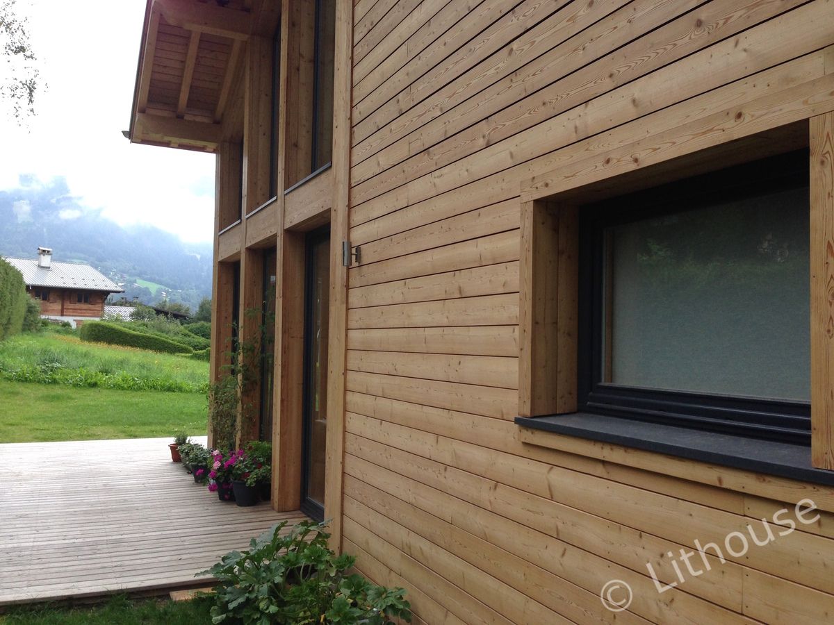 Larch Wooden Cladding Namas Дома в стиле модерн Дерево Эффект древесины