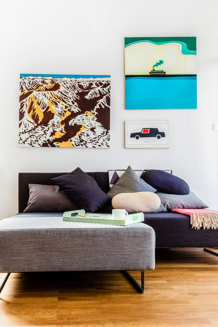 Our photoshoot of apartment design by Tatemono Architects homify Minimalistyczny salon