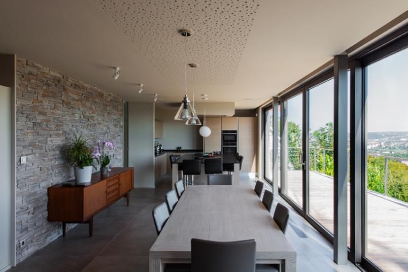 Transformation de la villa E, BURO5 - architectes & associés BURO5 - architectes & associés ห้องทานข้าว