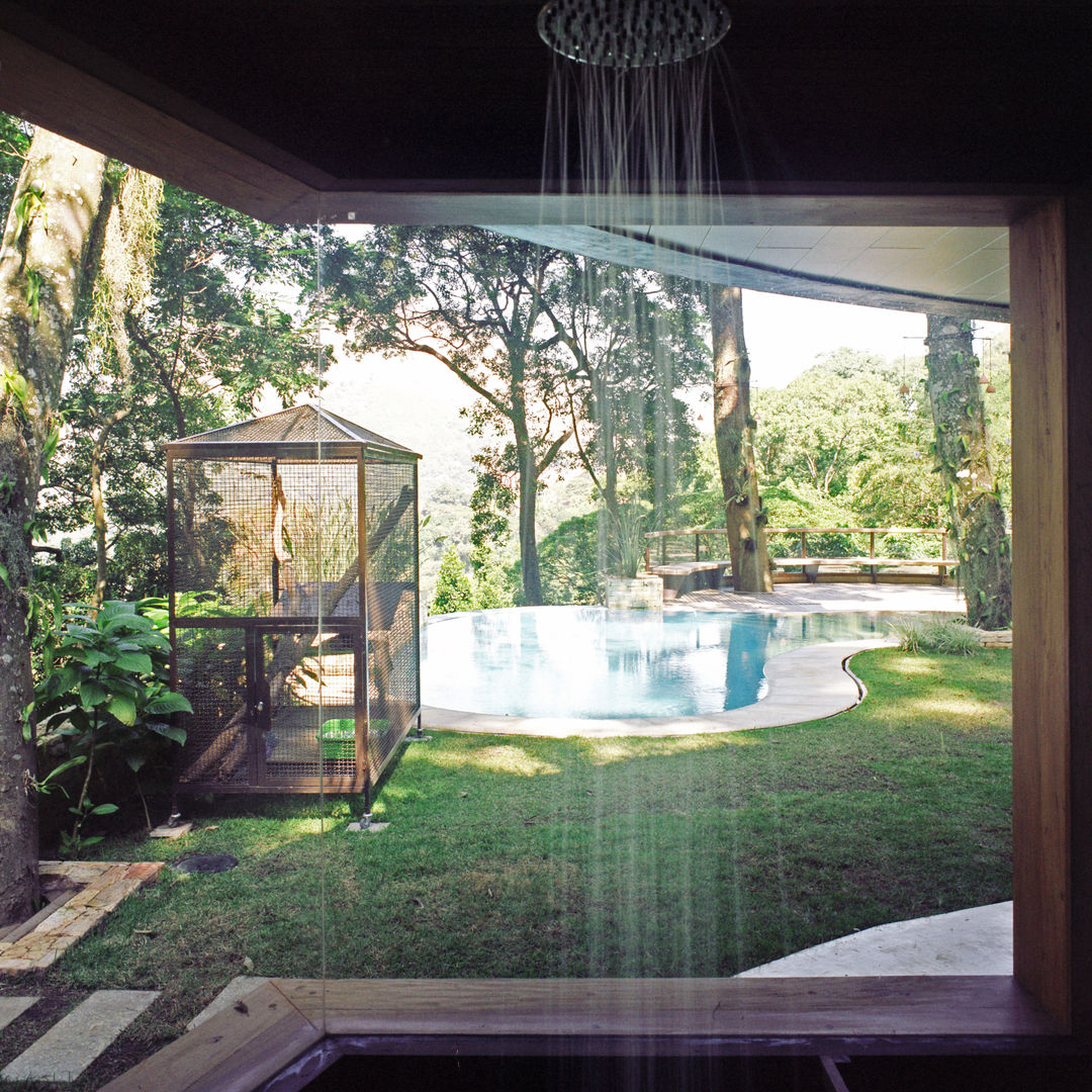 Casa Gávea - Rio de Janeiro, Maria Claudia Faro Maria Claudia Faro Sauna Legno Effetto legno