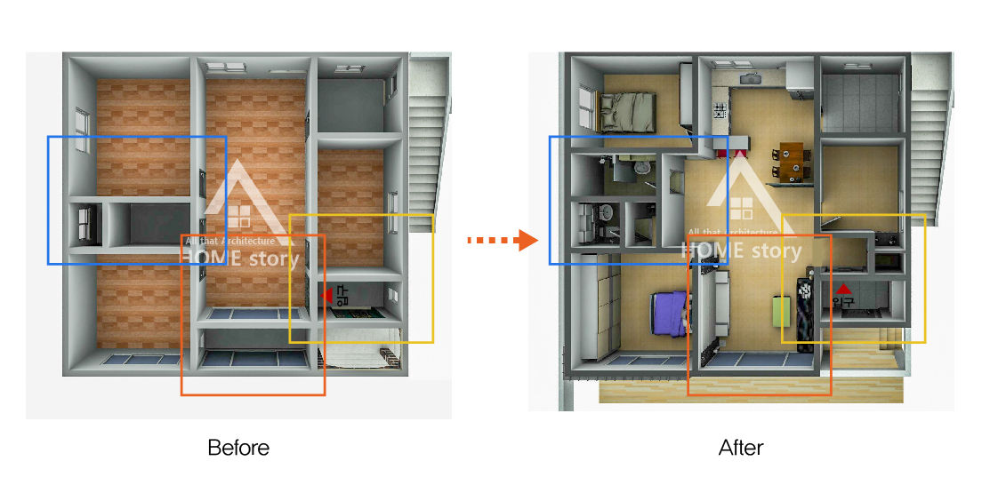 homify モダンスタイルの 玄関&廊下&階段