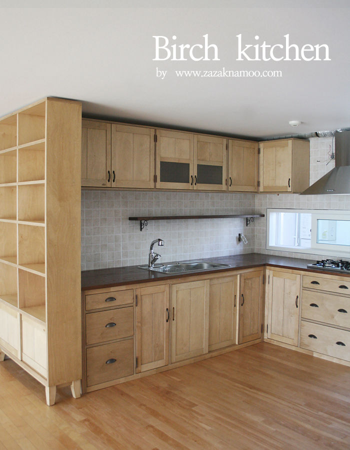 Birch kitchen, 자작나무 자작나무 Landelijke keukens