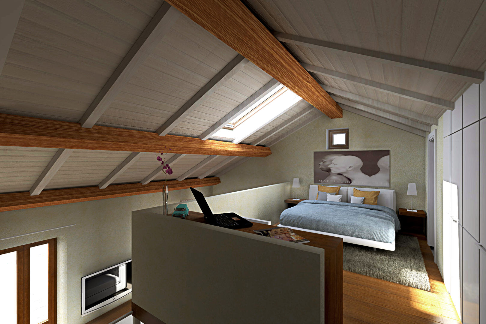 Nuovo Loft, Studio di Architettura Tundo Studio di Architettura Tundo Modern style bedroom