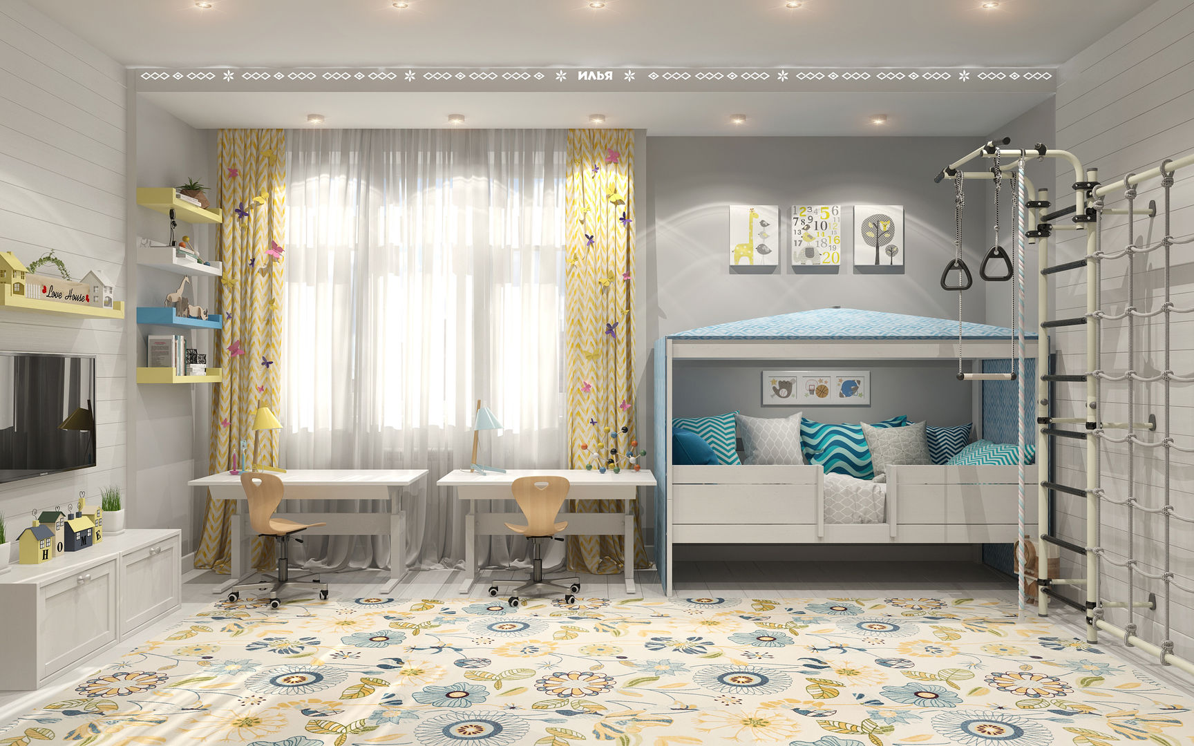 Дизайн-проект квартиры в ЖК Москва А101, Aledoconcept Aledoconcept Dormitorios infantiles modernos