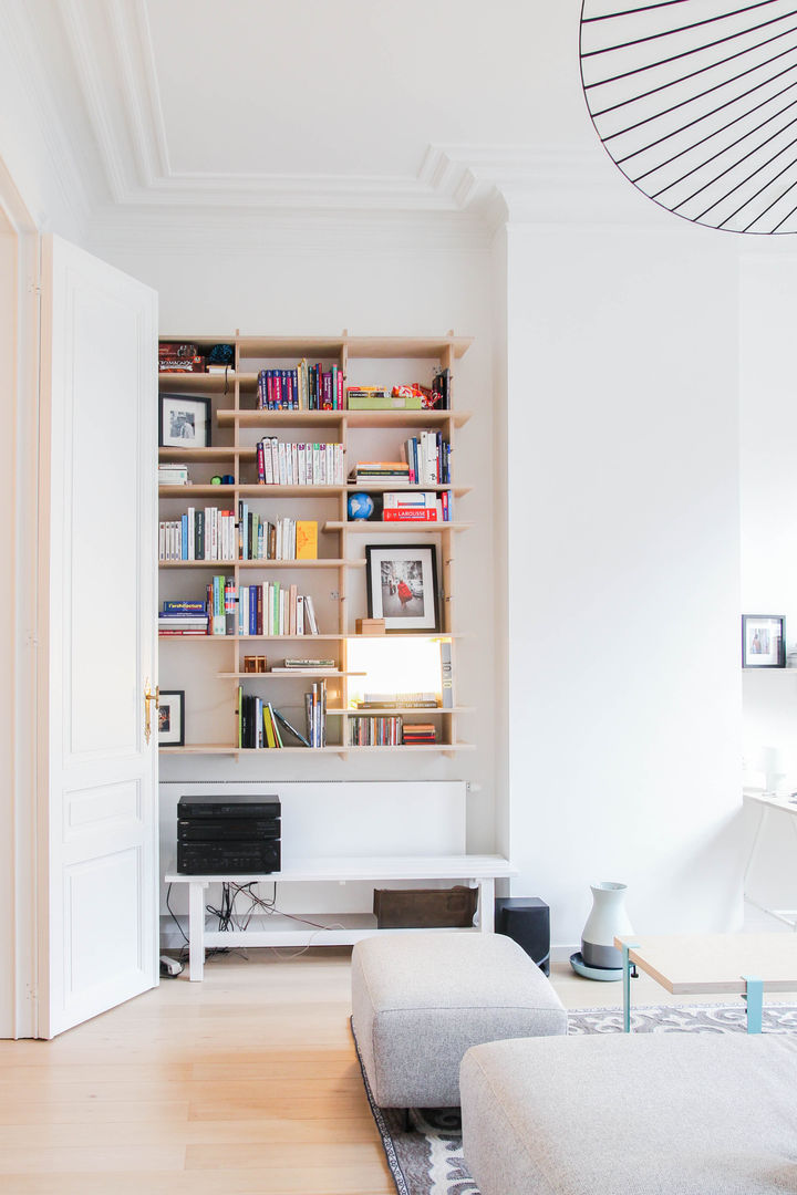 Rénovation d'un appartement bruxellois, Alizée Dassonville | architecture Alizée Dassonville | architecture モダンデザインの リビング