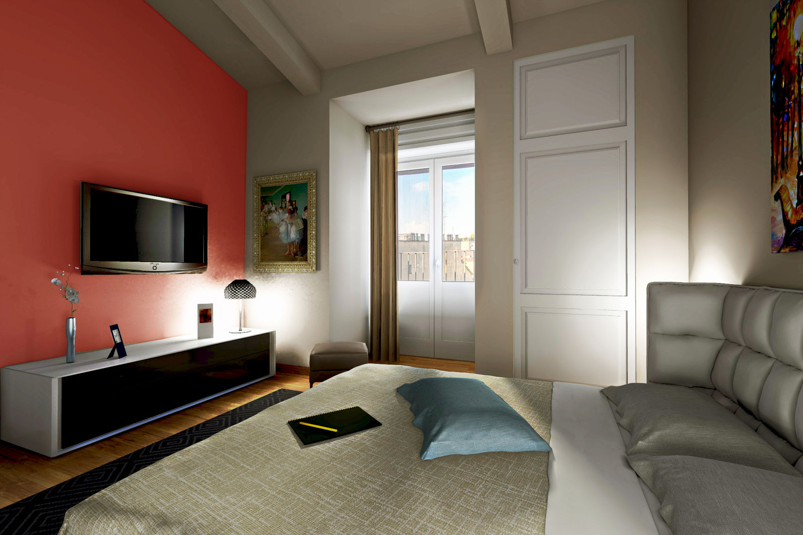 Virtual home staging case private, Studio di Architettura Tundo Studio di Architettura Tundo Chambre moderne