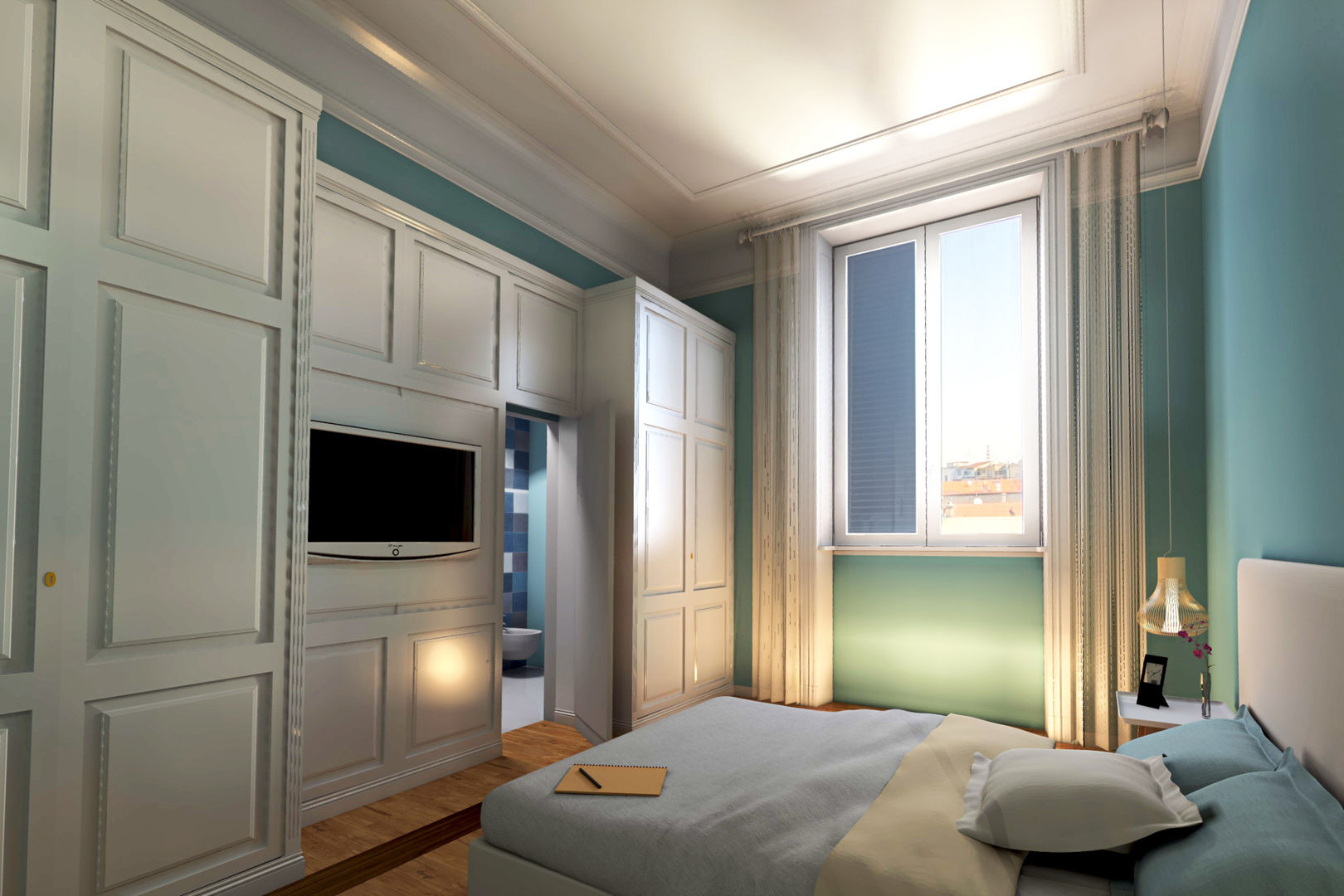 Virtual home staging case private, Studio di Architettura Tundo Studio di Architettura Tundo Chambre moderne