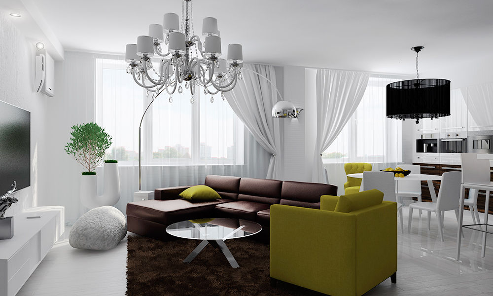 ЖК Москва, TrioDesign TrioDesign Eclectic style living room