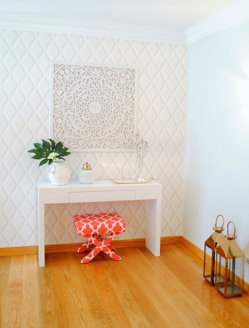 Brilho e Luz! - Decoração de sala de estar e jantar, White Glam White Glam Modern living room