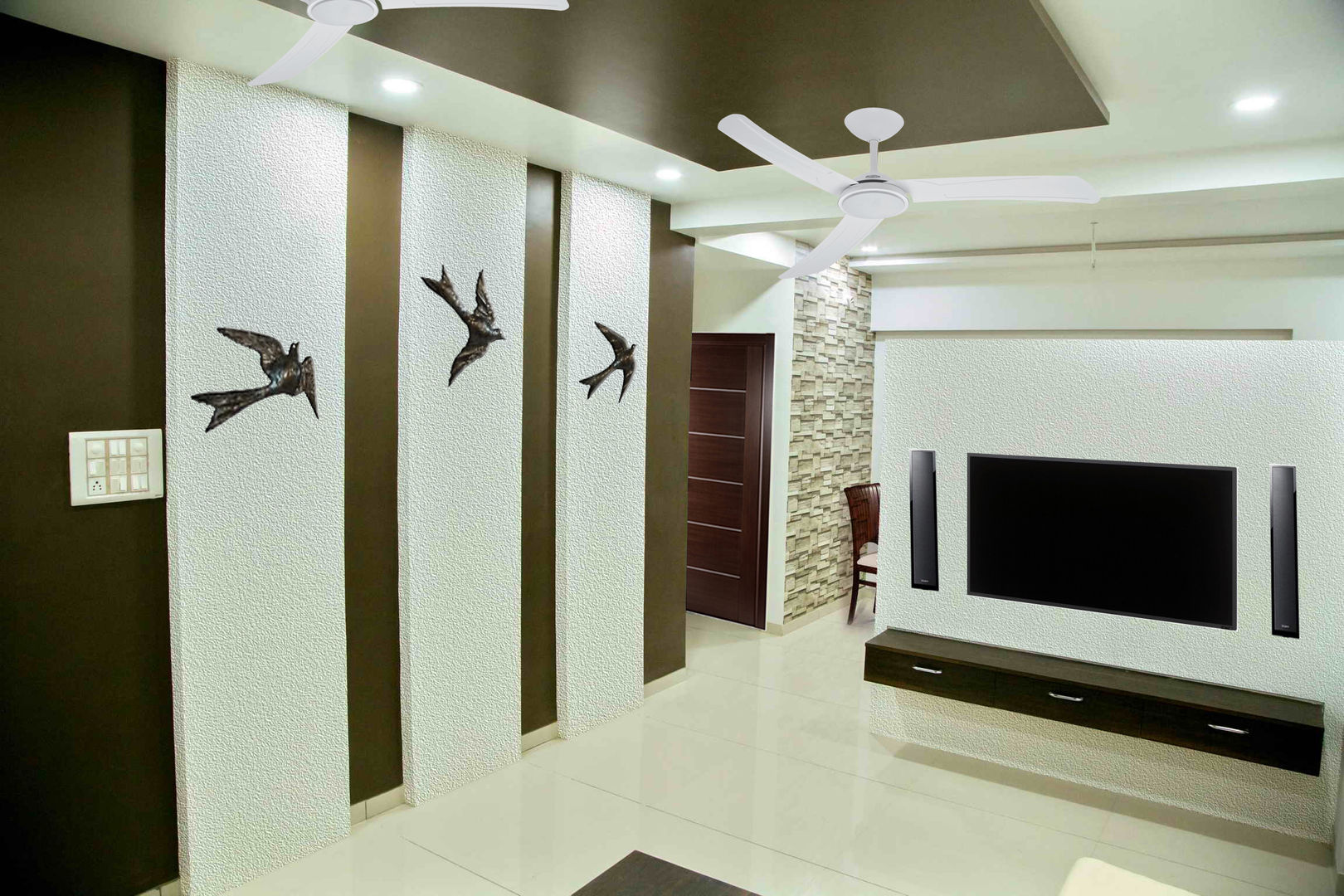 Living room - Wall art ZEAL Arch Designs 现代客厅設計點子、靈感 & 圖片