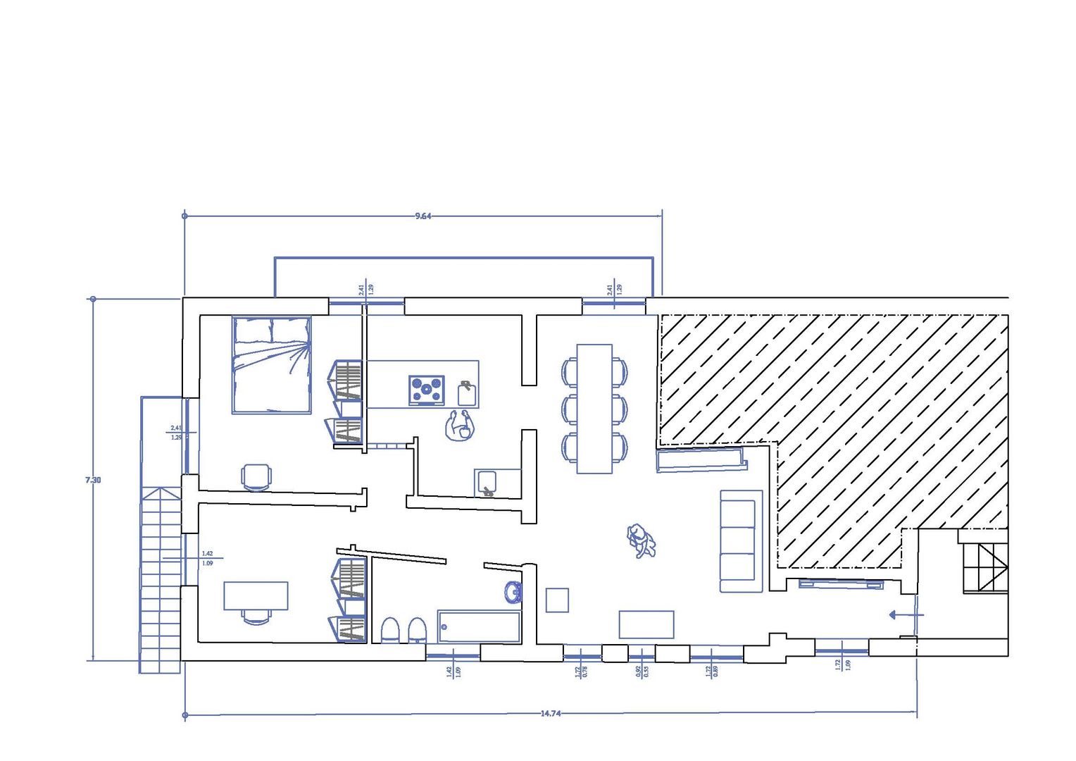 progetto casa , Giovanni Lucentini piccolo studio di architettura di 7 mq. Giovanni Lucentini piccolo studio di architettura di 7 mq. 现代客厅設計點子、靈感 & 圖片