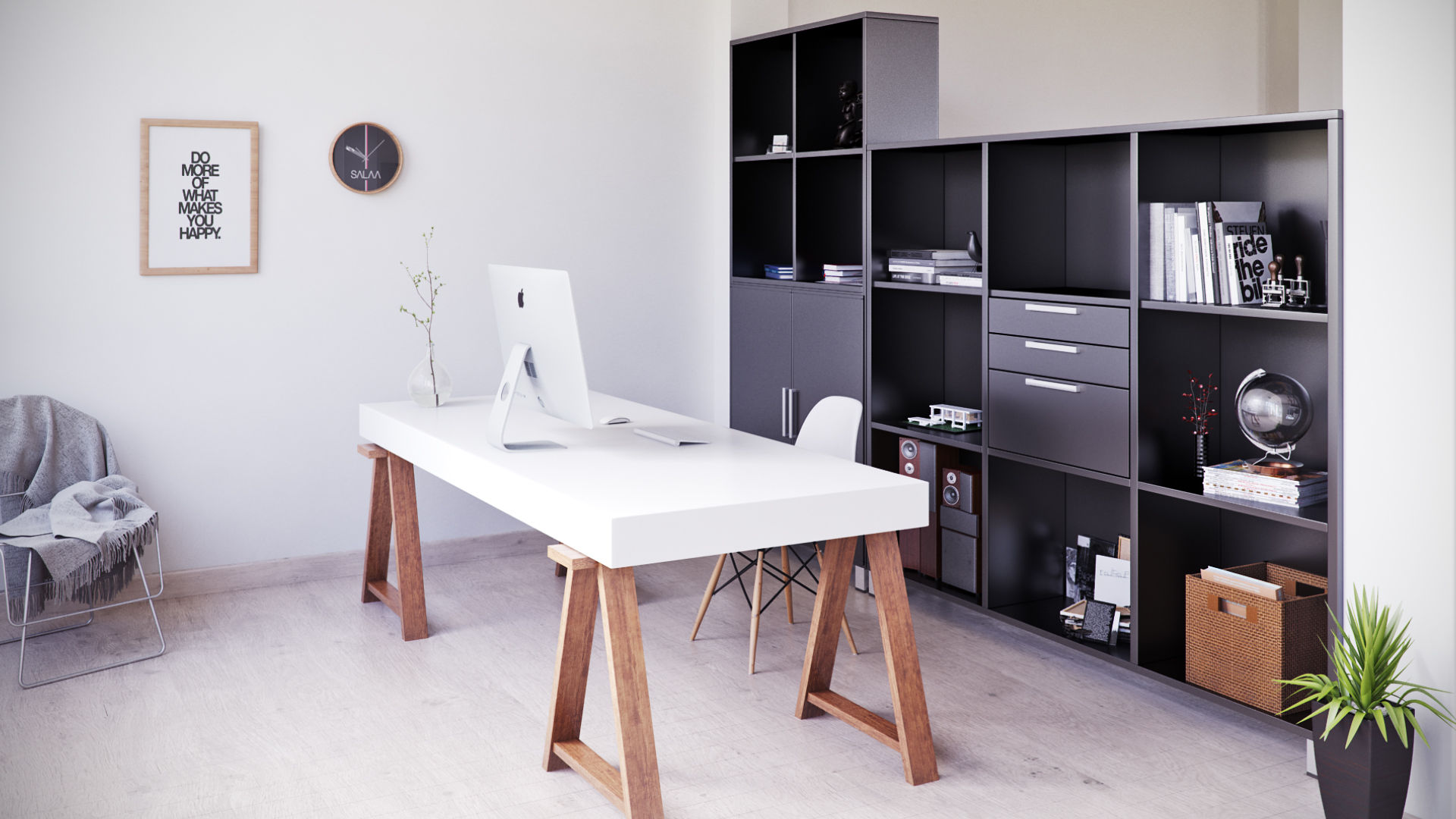 Home Office, SALA VISCOM SALA VISCOM Рабочий кабинет в стиле модерн Дерево Эффект древесины
