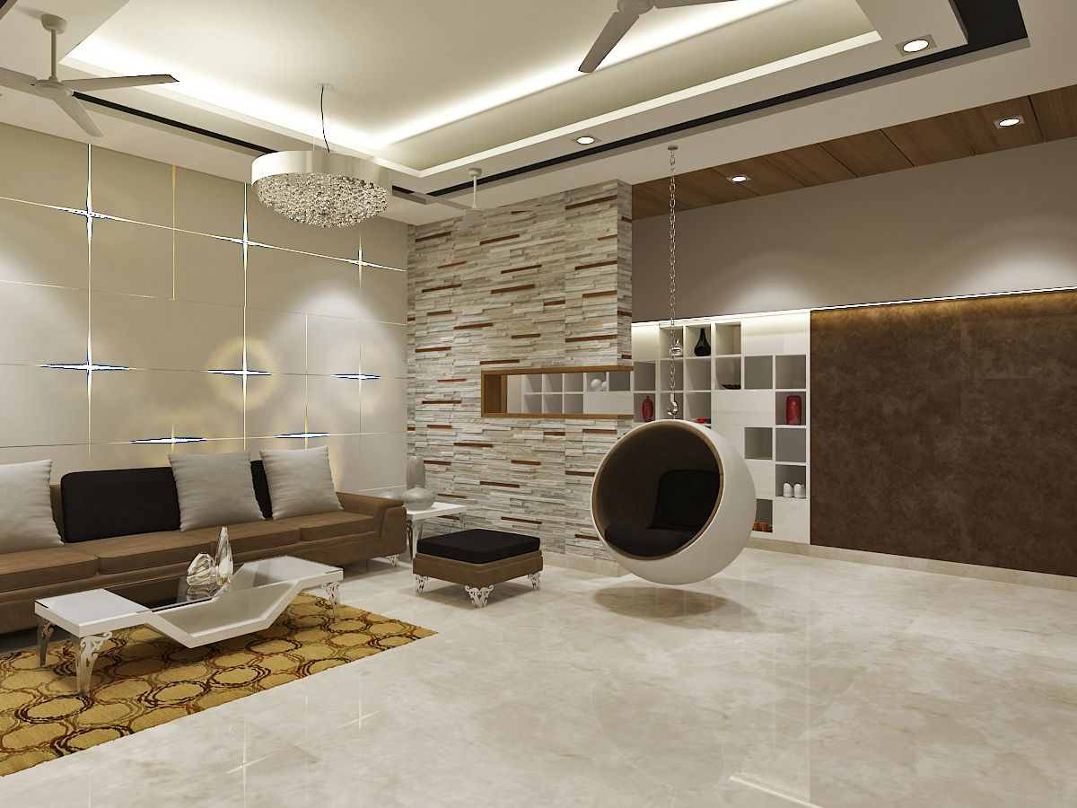 Pleasing Living room With Stunning Interiors Vasantha Architects and Interior Designers (VAID)