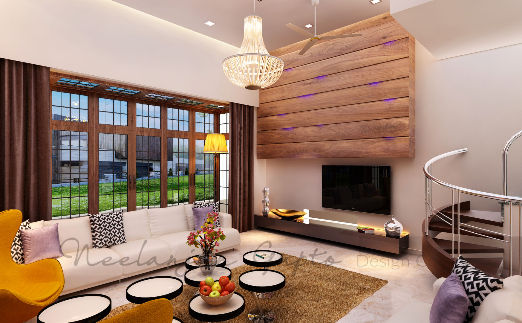 living room homify Modern living room Wood Wood effect Side tables & trays