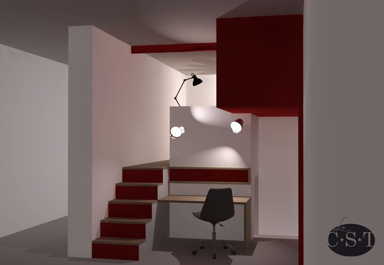 Projet 1 - Un lit mezzanine en boite et un espace bureau homify