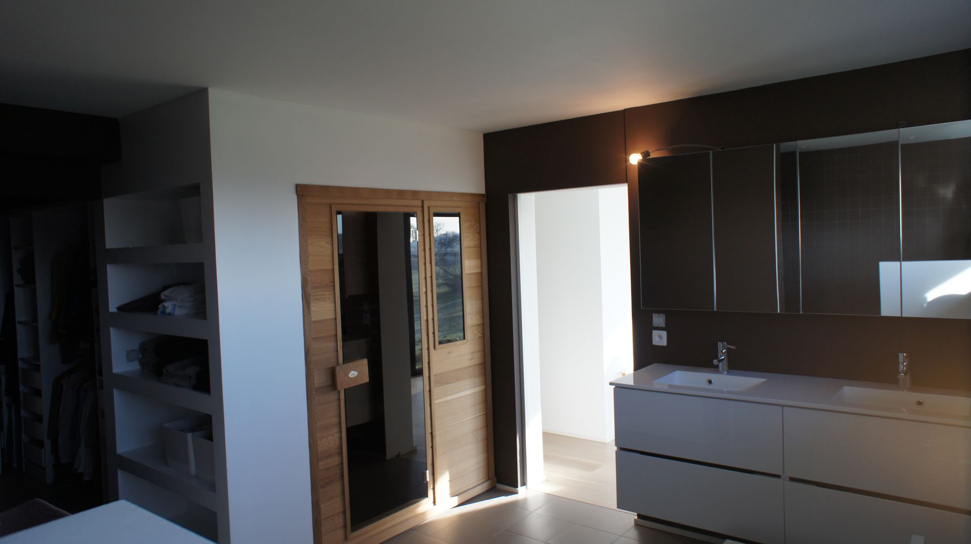 Maison passive en ossature bois, Bureau d'Architectes Desmedt Purnelle Bureau d'Architectes Desmedt Purnelle Modern style bathrooms