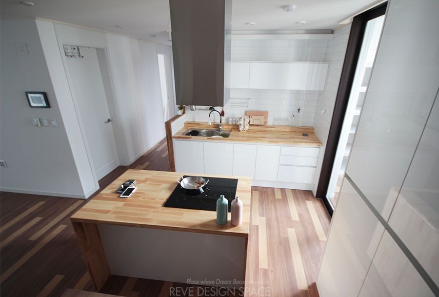 동탄아파트인테리어 능동 푸른마을두산위브 33평 인테리어, 디자인스튜디오 레브 디자인스튜디오 레브 Modern kitchen