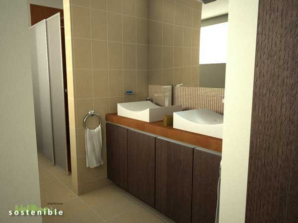 Casa Metepec, ARQUITECTURA SOSTENIBLE ARQUITECTURA SOSTENIBLE Modern Bathroom