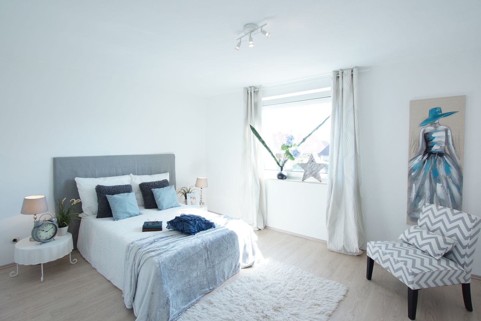 Home Staging Geerbte Immobilie, Birgit Hahn Home Staging Birgit Hahn Home Staging Wiejska sypialnia