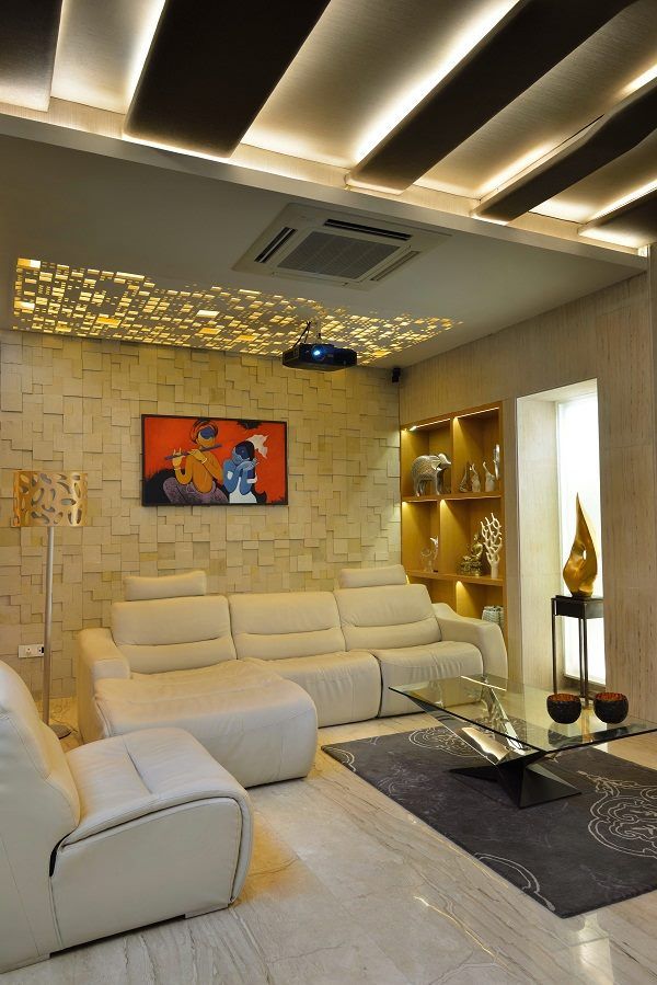 GAJENDRA YADAV'S RESIDENCE, Spaces Architects@ka Spaces Architects@ka غرفة المعيشة