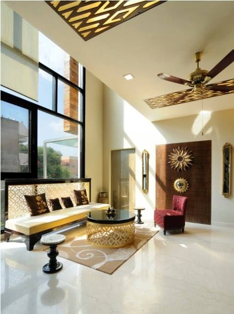 JAIPUR HOUSE, Spaces Architects@ka Spaces Architects@ka Living room