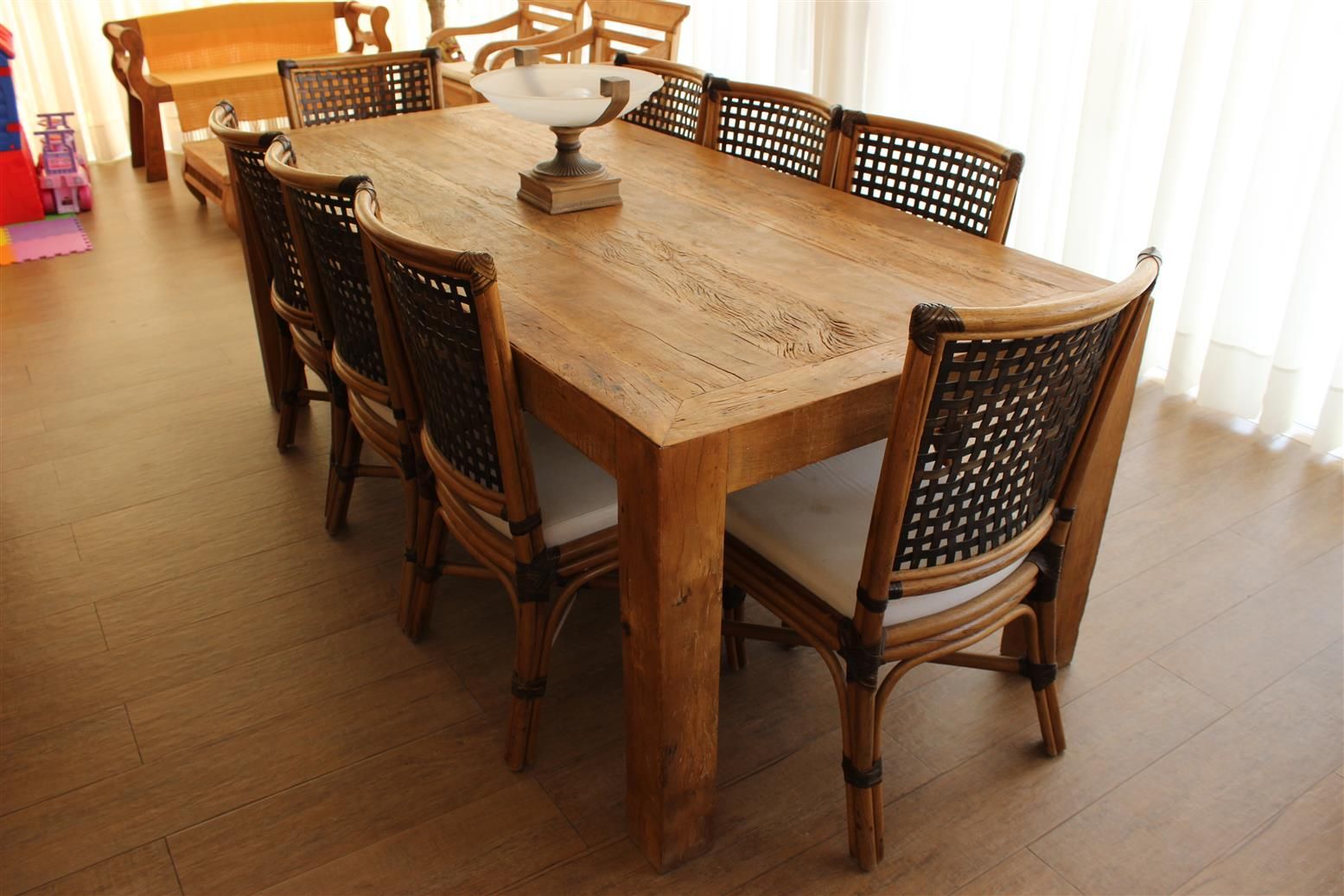 Mesas em madeira de demolição, Casa da Fazenda Móveis Casa da Fazenda Móveis 餐廳 桌子