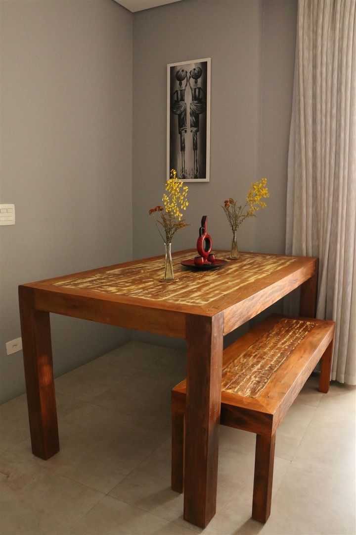 Mesas em madeira de demolição, Casa da Fazenda Móveis Casa da Fazenda Móveis Rustic style dining room Tables