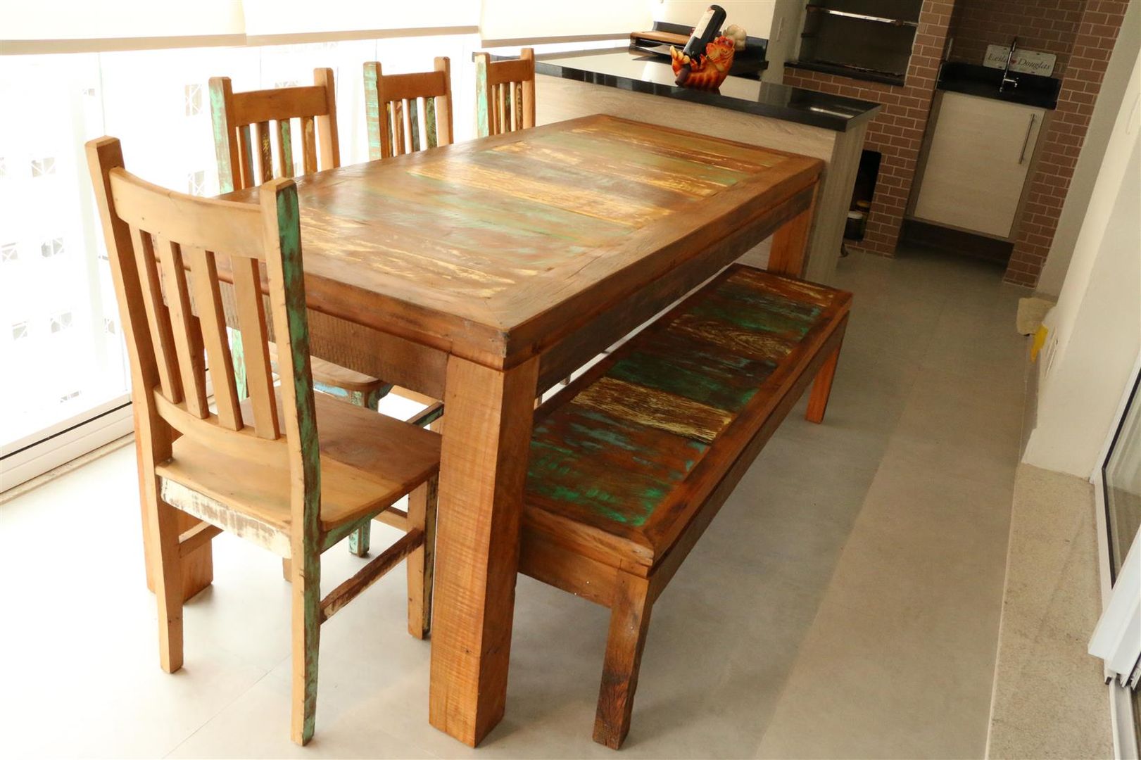 Mesas em madeira de demolição, Casa da Fazenda Móveis Casa da Fazenda Móveis Rustic style dining room Tables