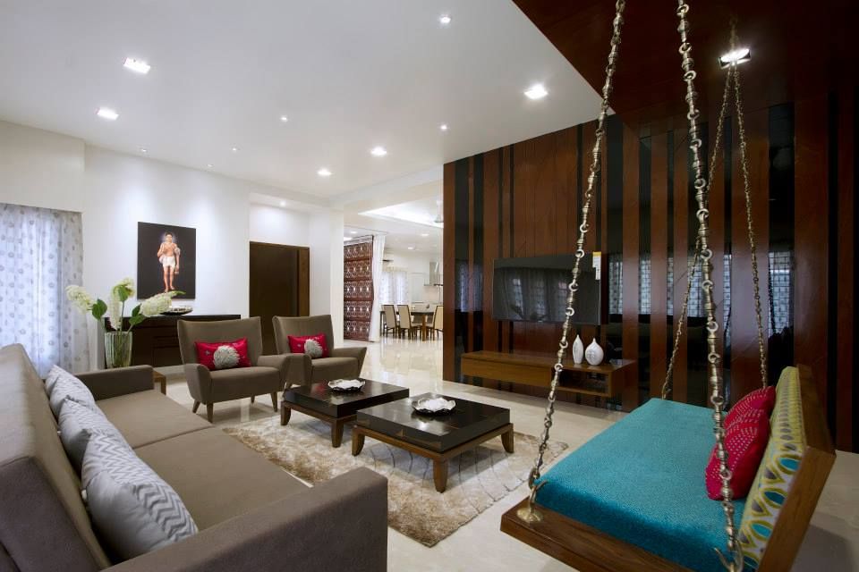 Mr. Sanjay patel - Bungalow, P & D Associates P & D Associates Modern living room