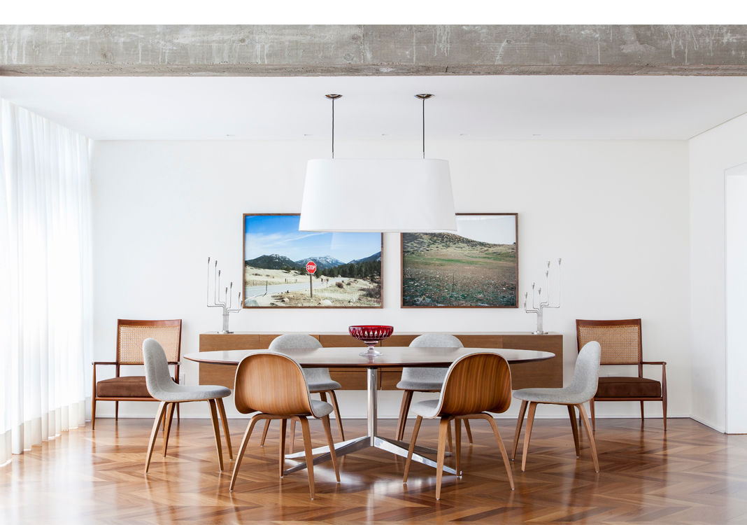 Apto. Rio de Janeiro, RSRG Arquitetos RSRG Arquitetos Minimalist dining room