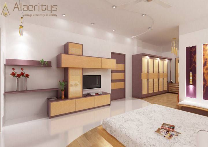 Unique style & colored bedroom design homify Modern style bedroom