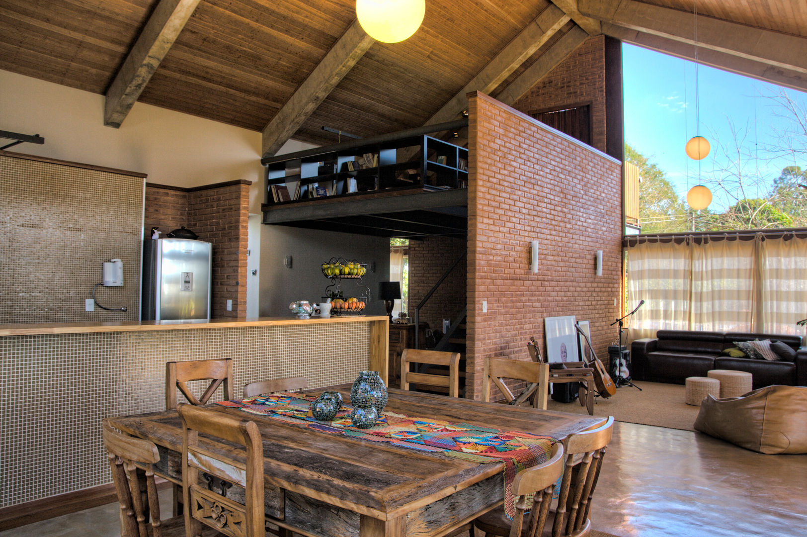 Residência HB, Quinta Quinta Rustic style dining room