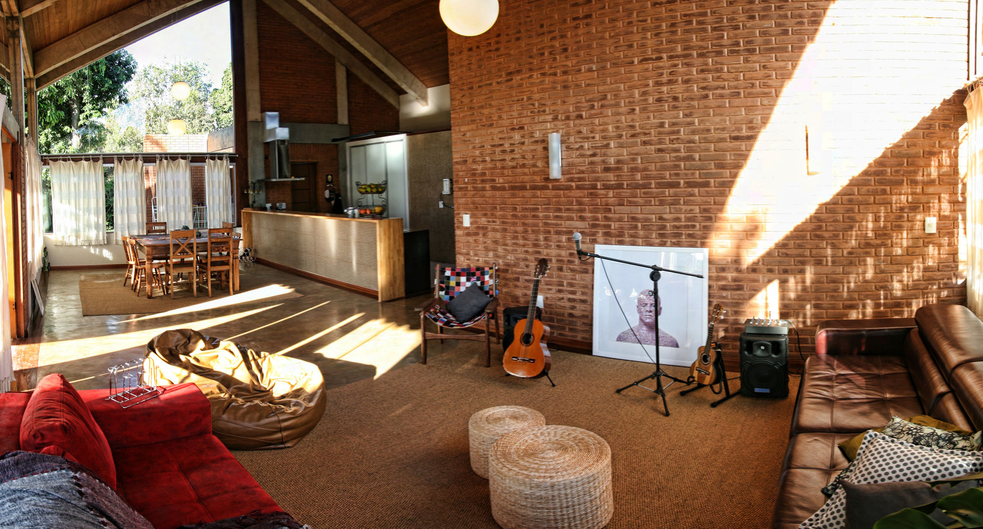 Residência HB, Quinta Quinta Rustic style living room