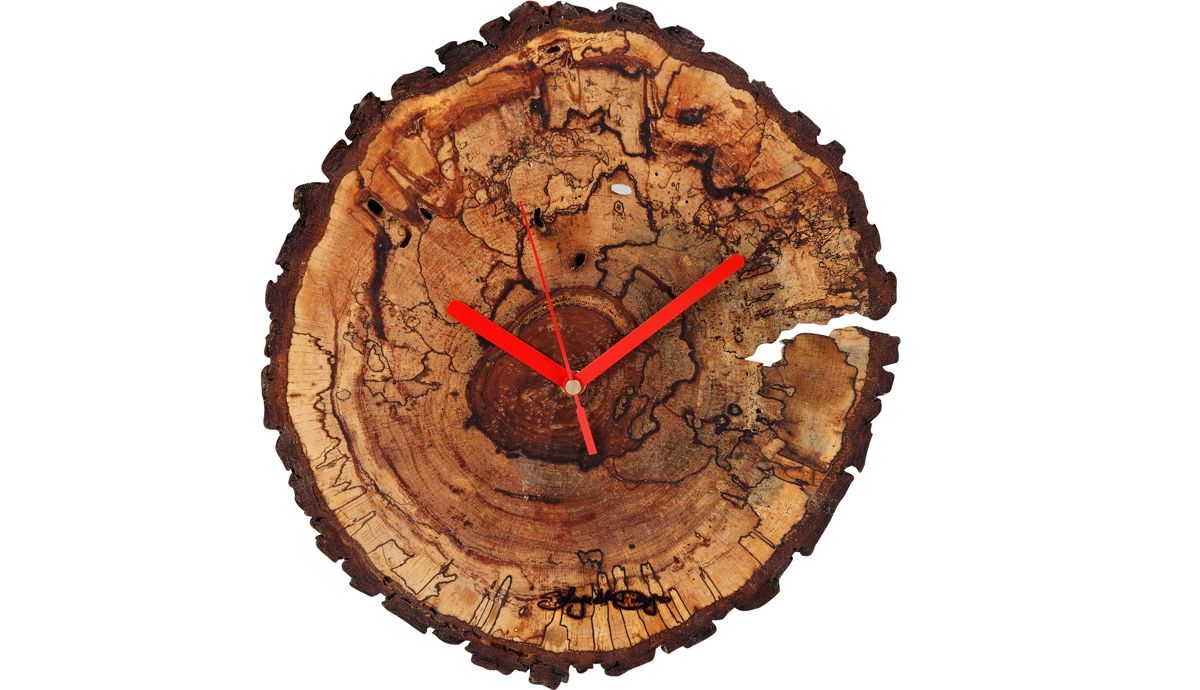 WOOD DISC CLOCK Altavola Design Sp. z o.o. Rustic style living room Wood Wood effect Accessories & decoration