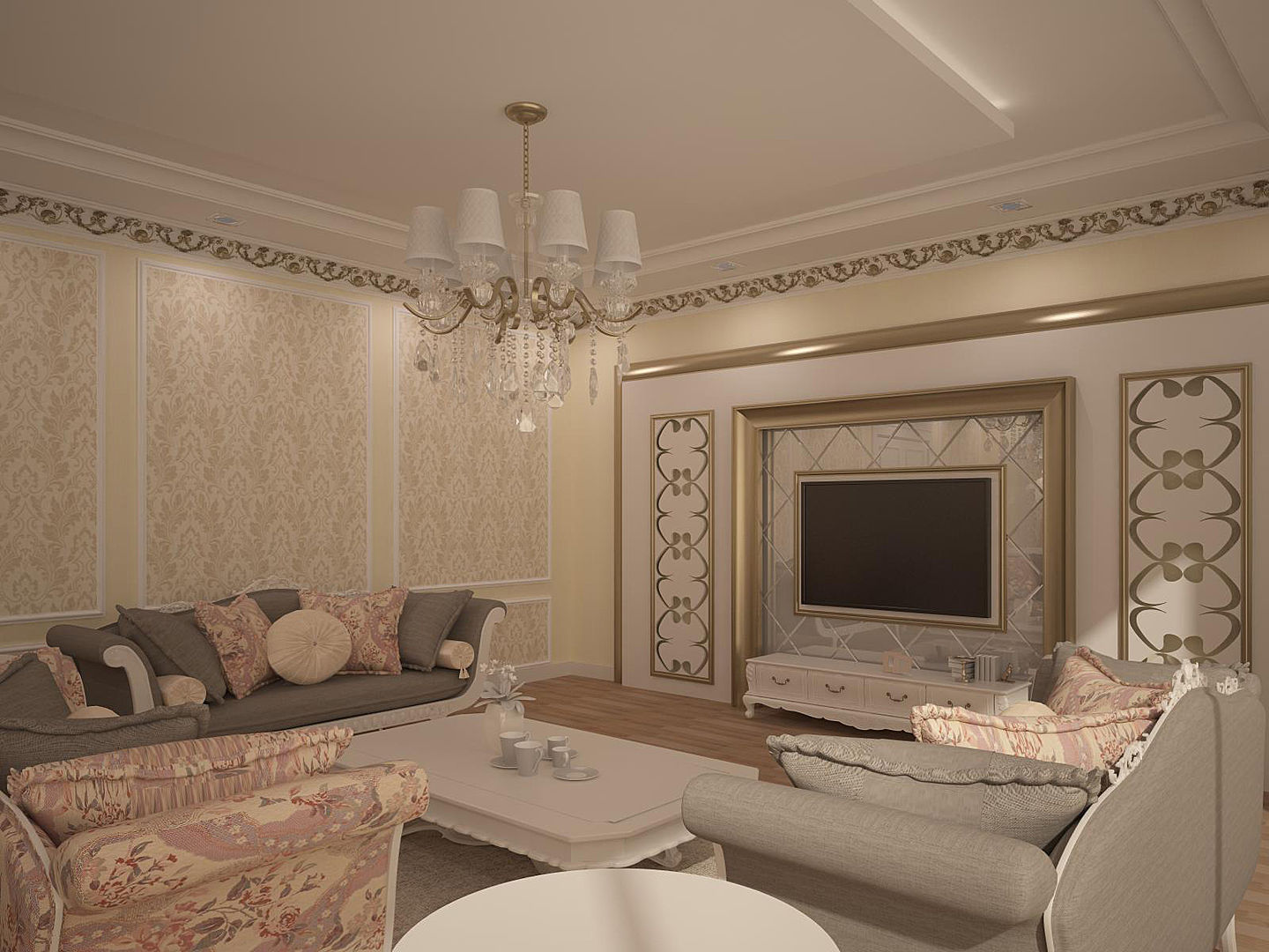 A.Ç. EVİ, RUBA Tasarım RUBA Tasarım Classic style living room TV stands & cabinets