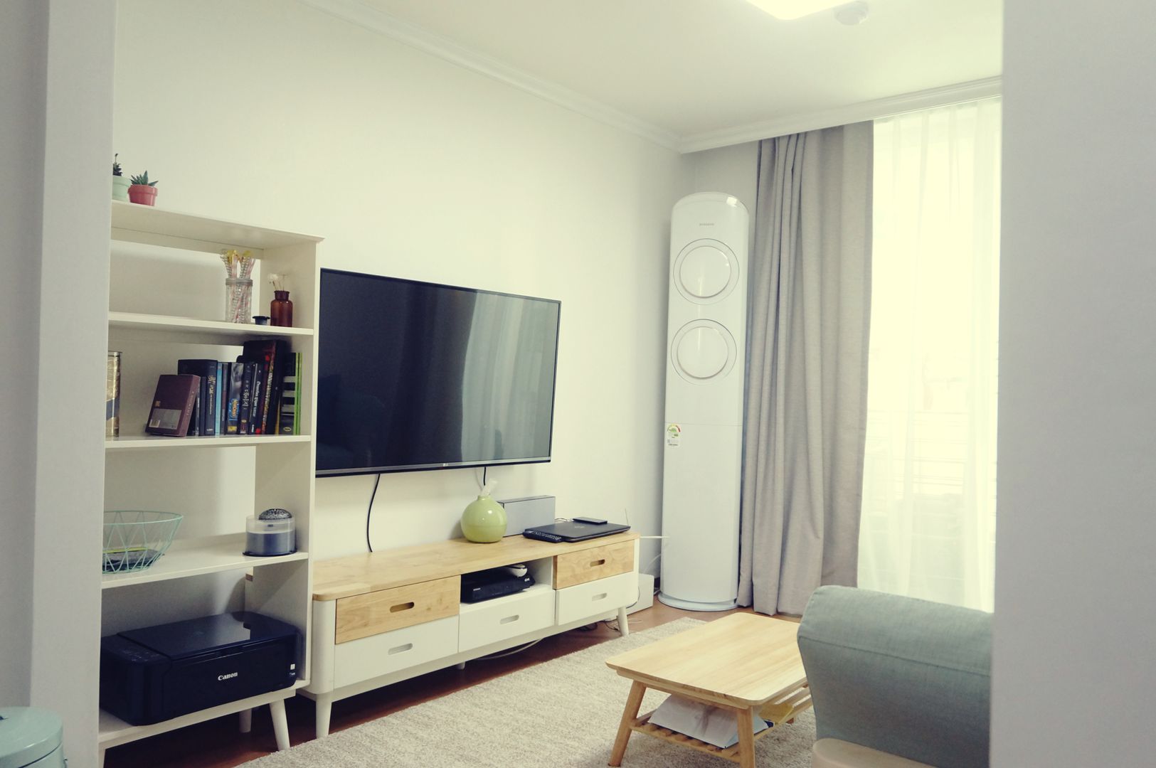 22평 좁은집 신혼집 홈스타일링 , homelatte homelatte Scandinavian style living room