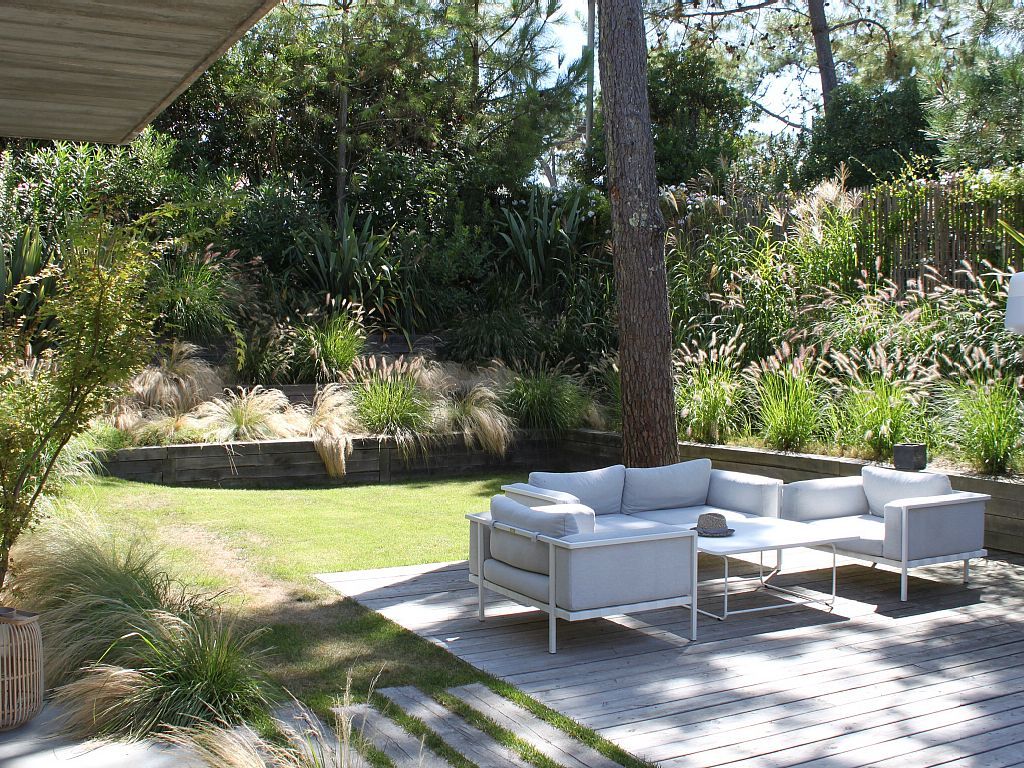 Aménagement d'un jardin de particulier au Cap Ferret, NL-PAYSAGE- PAYSAGISTE DPLG NL-PAYSAGE- PAYSAGISTE DPLG Moderne tuinen