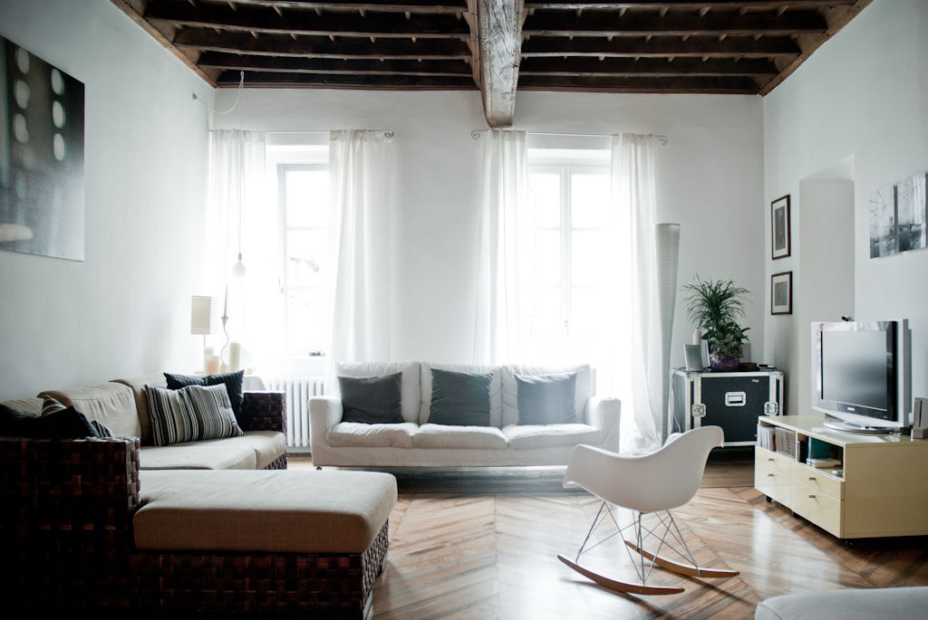 Appartamento settecentesco Torino con3studio Soggiorno in stile scandinavo
