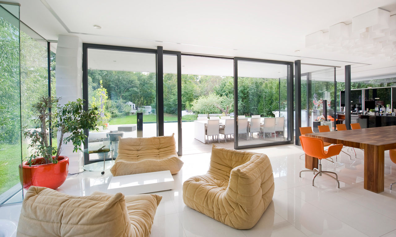 Einfamilienhaus in Hinterbrühl bei Wien, WUNSCHHAUS WUNSCHHAUS Modern living room