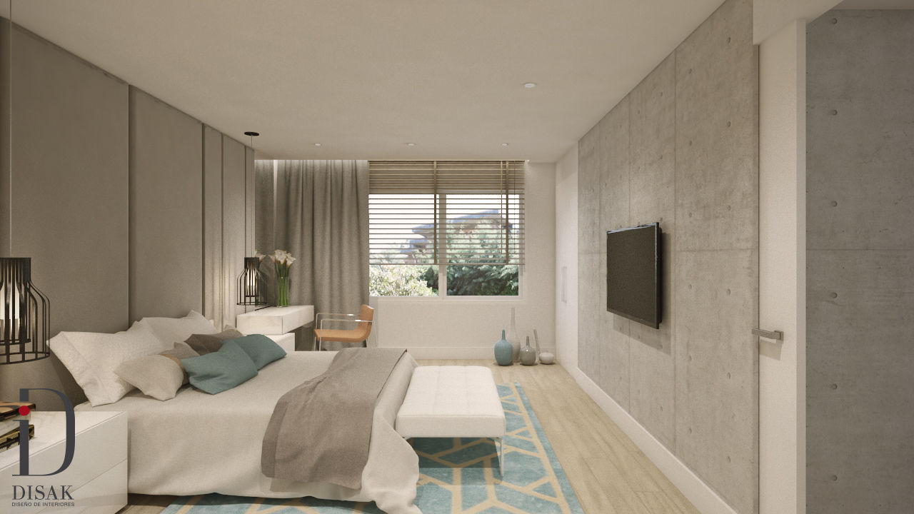 Suite moderna y acogedora, Disak Studio Disak Studio Modern style bedroom