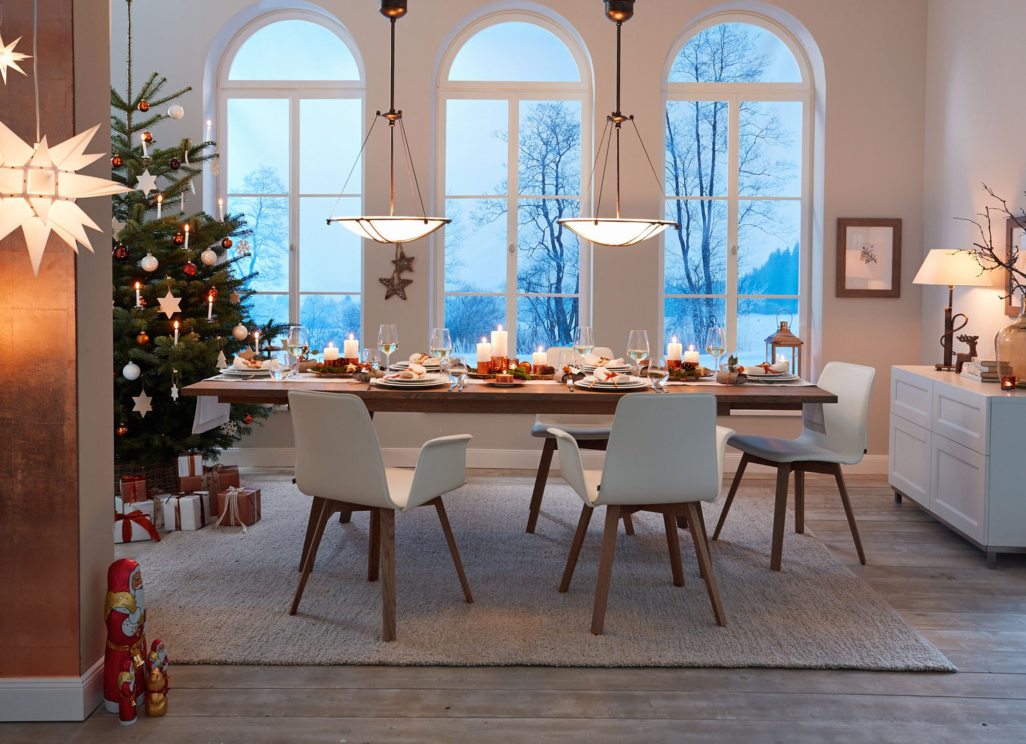 Möbel zu Weihnachten, KwiK Designmöbel GmbH KwiK Designmöbel GmbH Salas de jantar campestres Madeira Efeito de madeira Mesas