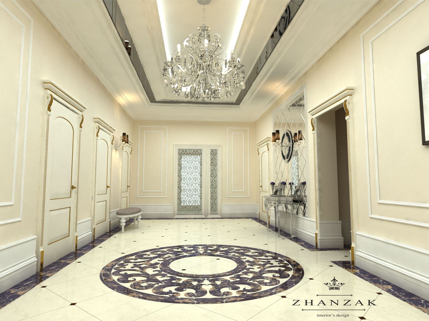 Дом мечты, ZHANZAK ZHANZAK Classic style corridor, hallway and stairs