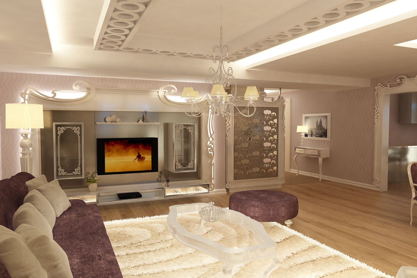 OLGA EVİ- CANYON DELUXE- ANTALYA, TELOS İÇ MİMARLIK VE TASARIM TELOS İÇ MİMARLIK VE TASARIM Living room