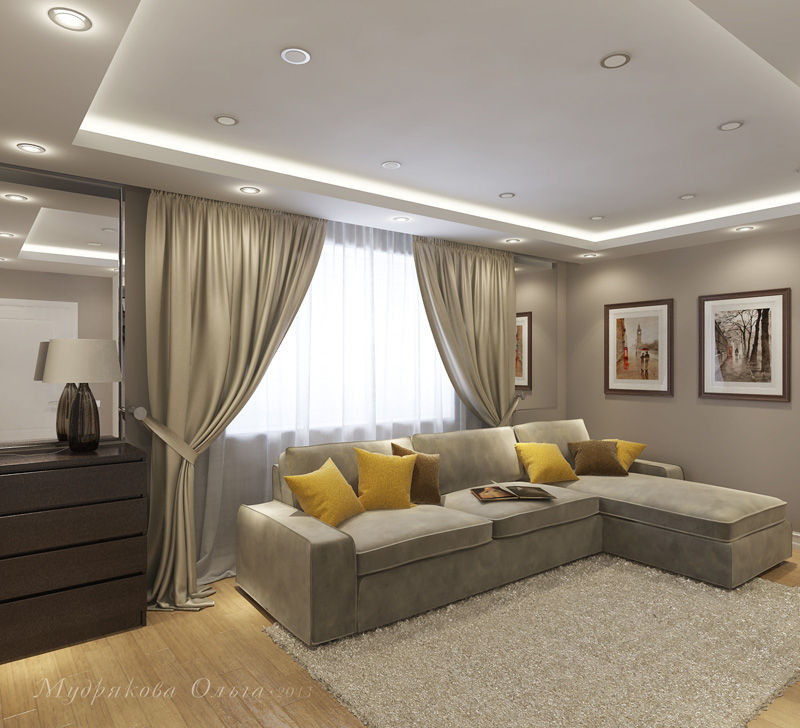 Квартира на пр. Космонавтов, Design interior OLGA MUDRYAKOVA Design interior OLGA MUDRYAKOVA Livings de estilo clásico