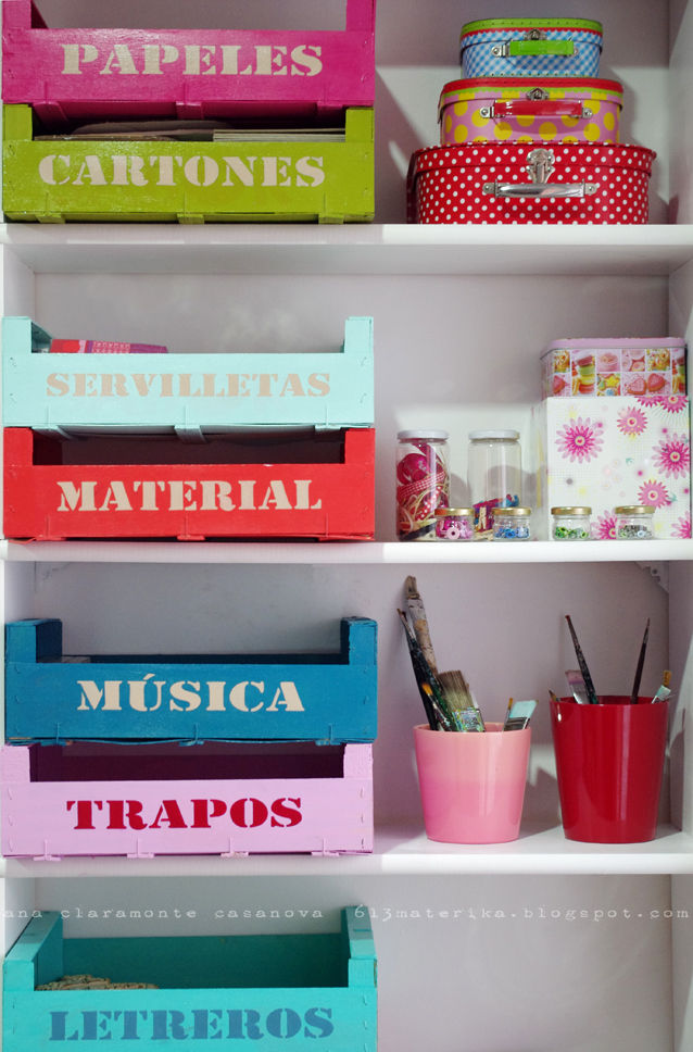 ESTANTERÍAS CON CAJAS DE FRUTA, 613materika 613materika Nhà kho Storage