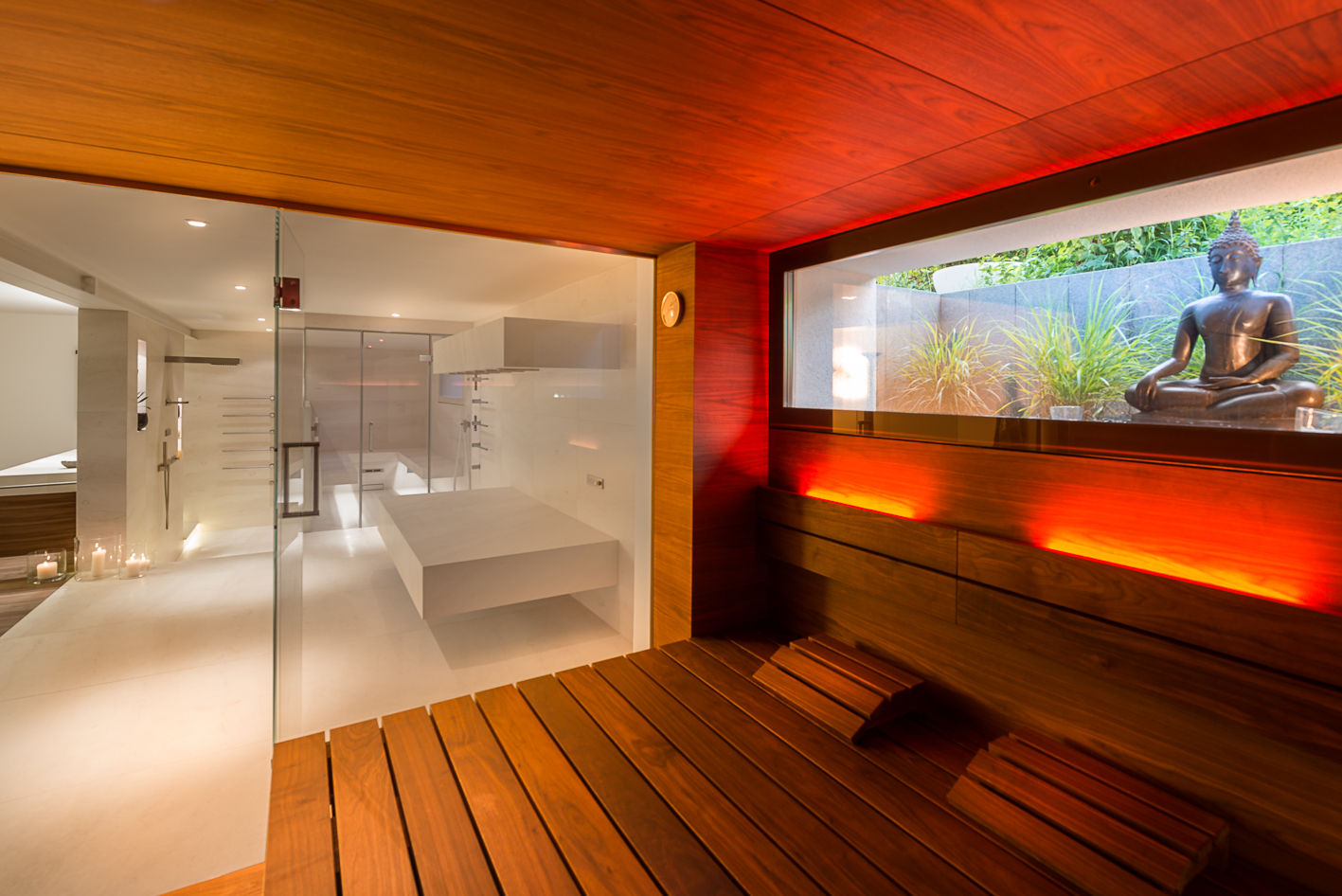 Stilvollendet und reizvoll: Private Design-Sauna, corso sauna manufaktur gmbh corso sauna manufaktur gmbh Xông hơi Gỗ Wood effect