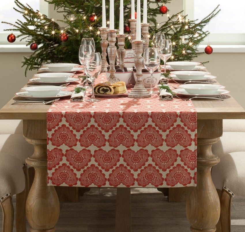 Stoffkollektion Christmas - Stoffcode 629 - 17 homify Skandinavische Küchen Baumwolle Rot Accessoires und Textilien
