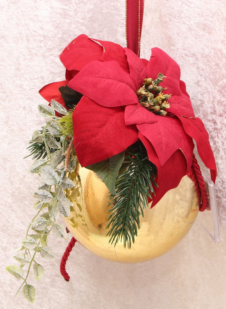 Christmas ball handmade decorated gold & red, GP METALLUM GP METALLUM Classic style living room Silver/Gold Accessories & decoration