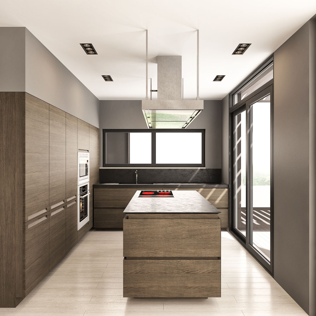 İç mekan tasarım ve Görselleştirme, fatih beserek fatih beserek Modern Kitchen